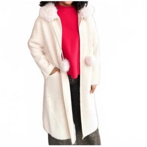 NEW JOH women's suraya knitted coat in cream